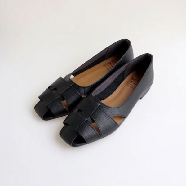 【試穿鞋福利】世界系列_日本製小方頭編織涼鞋 