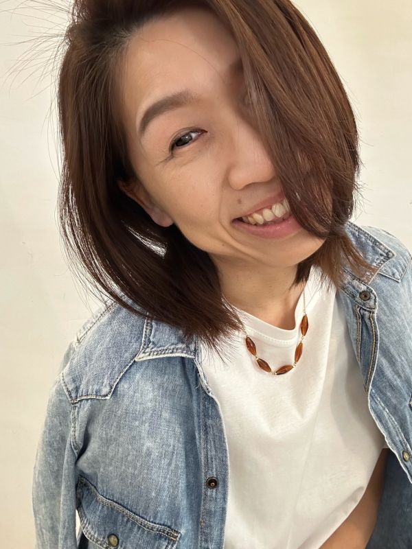 【日本手做飾品團】大人感琥珀色玻璃珠項鍊 