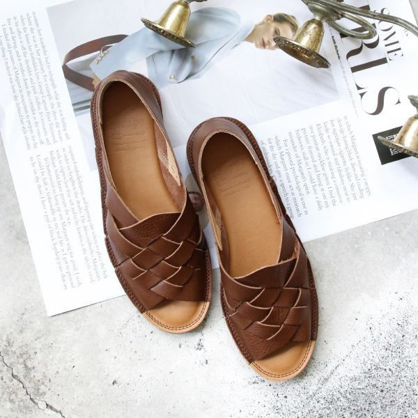 【接單手工製】世界系列_日本製Recipe魚口設計編織涼鞋 