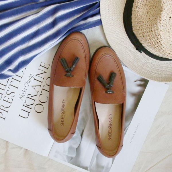 【接單手工製】大人休閒感輕量流蘇樂福鞋 