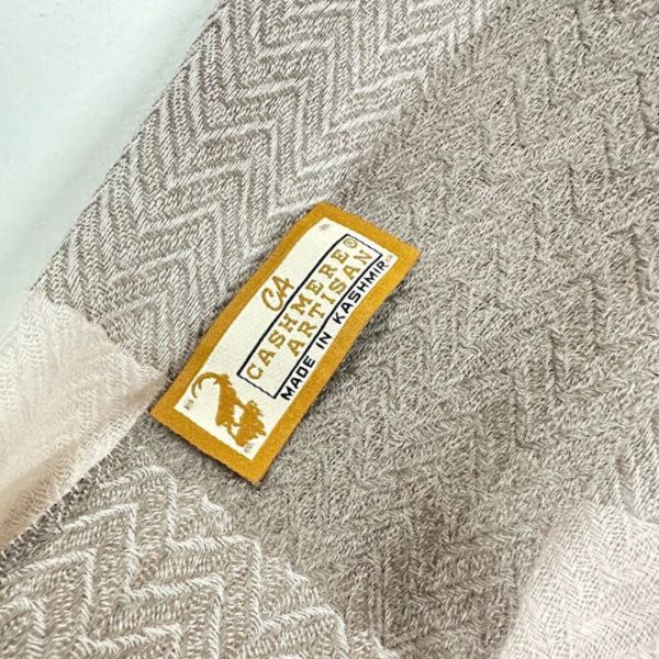 【現貨】喀什米爾胎羊毛雙色拼接薄圍巾/披肩 