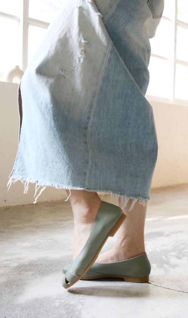 【接單手工製】世界系列_Recipe不露趾平底便鞋 