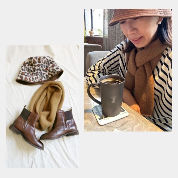 【預購】短版混兔毛圍巾 