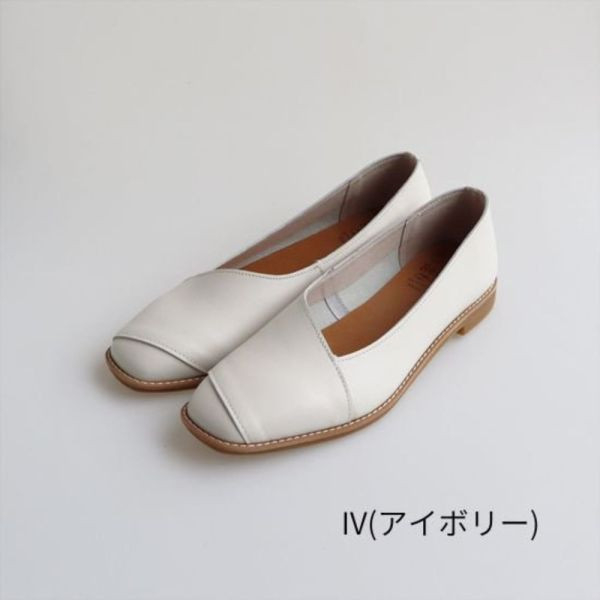 【試穿鞋福利】世界系列_日本製Recipe斜V口小方頭低跟鞋 