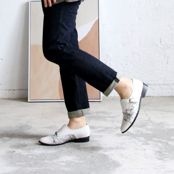 【現貨】英倫風拼接孟克鞋 