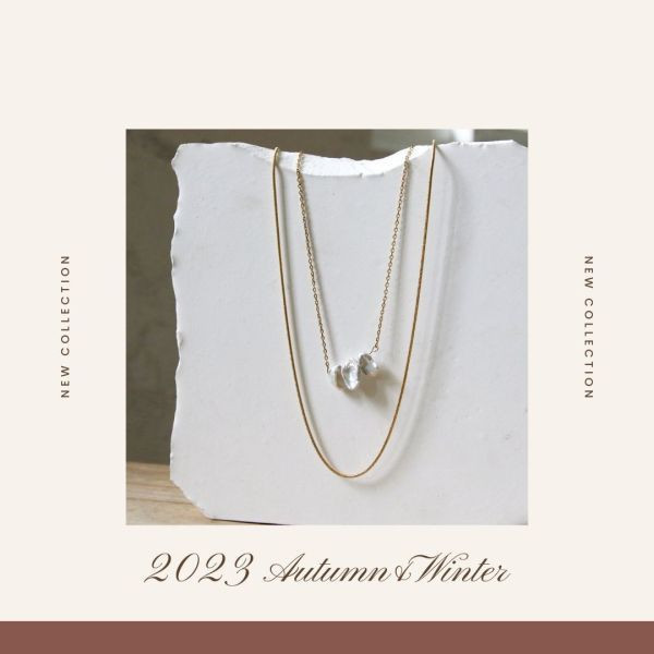 【現貨_日本手做飾品團】氣質淡水珍珠雙重項鍊 