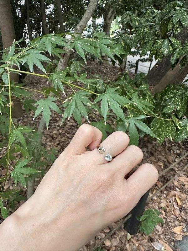 【日本手做飾品團】雙色水晶石幸運戒 