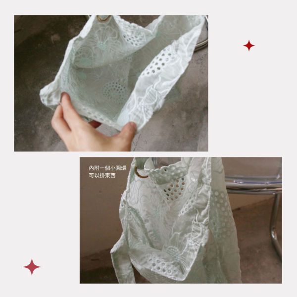 【現貨】蕾絲購物袋 
