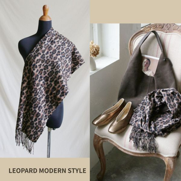 【現貨】豹紋圍巾 