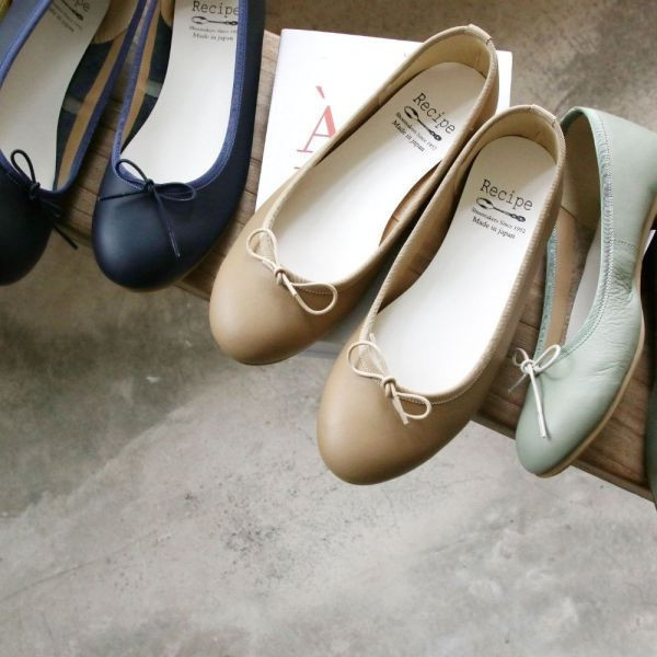 【試穿鞋福利】世界系列_日本製Recipe小圓頭蝴蝶結真皮芭蕾 