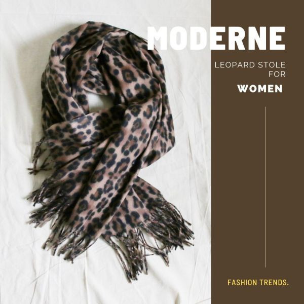 【現貨】豹紋圍巾 