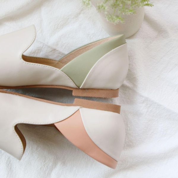 【接單手工製】後踵拼接中空歐貝拉 