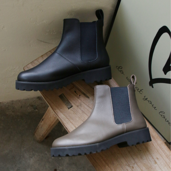 【接單手工製】世界系列_Recipe防潑水鬆緊帶厚底中筒靴 