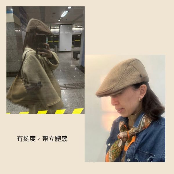 【預購】燈芯絨立體鴨舌帽 