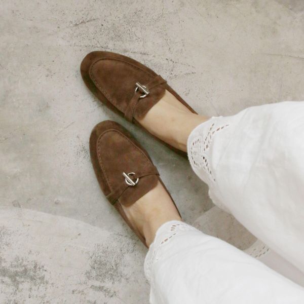 【接單手工製】世界系列_圓方楦精品等級羊絨鎖頭樂福便鞋 