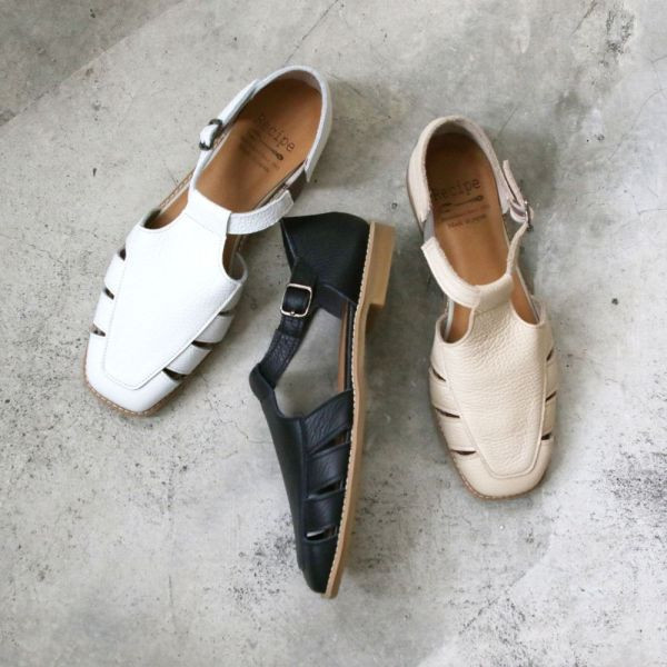 【接單手工製】世界系列_日本製Recipe零適應期超軟牛皮方頭編織涼鞋 