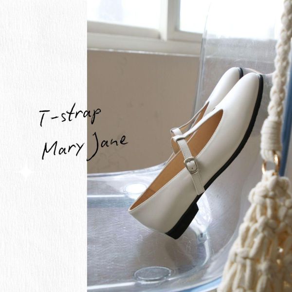 【接單手工製】復古風T字瑪莉珍便鞋 