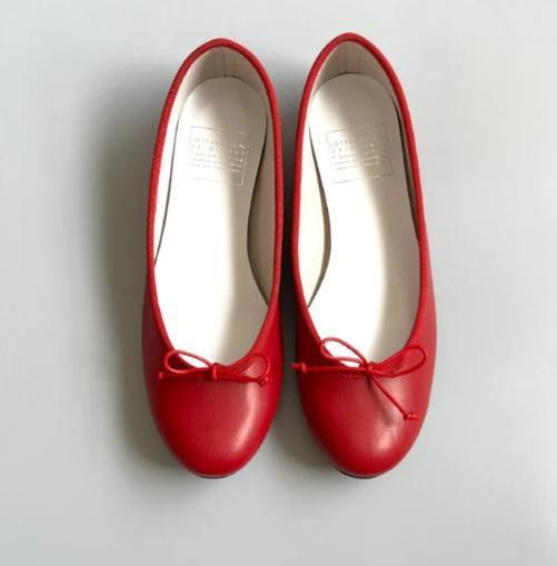 【圓頭芭蕾團購】【紅】FIKA_日本製晴雨兩穿輕量圓頭芭蕾舞鞋 