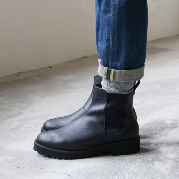 【接單手工製】世界系列_Recipe防潑水鬆緊帶厚底中筒靴 