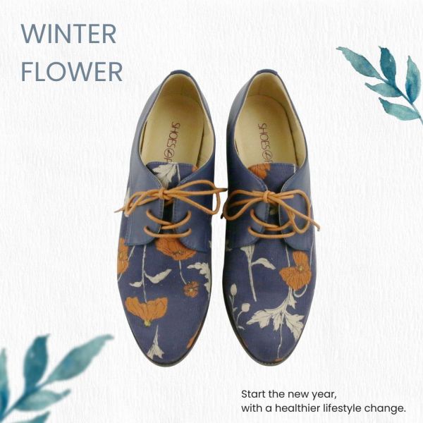 【限量訂製】冬夜木槿橘德比鞋 