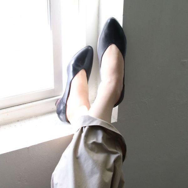 【試穿鞋福利】完整包覆腳版波浪中跟鞋 