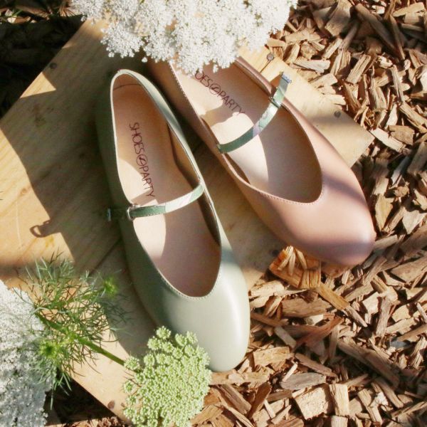 【接單手工製】修飾腳版大人感瑪莉珍平底鞋 