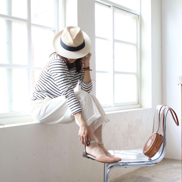 【接單手工製】寬腳版可穿，配色腳踝帶真皮便鞋 