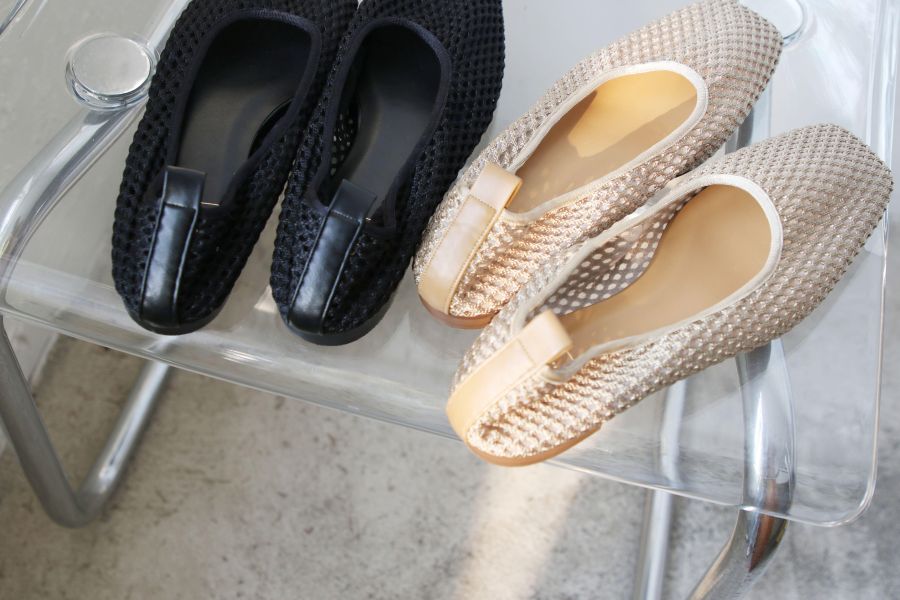 【世界系列】京都網編透氣方頭便鞋 