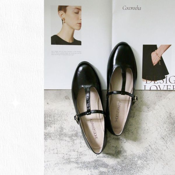 【接單手工製】復古風T字瑪莉珍便鞋 