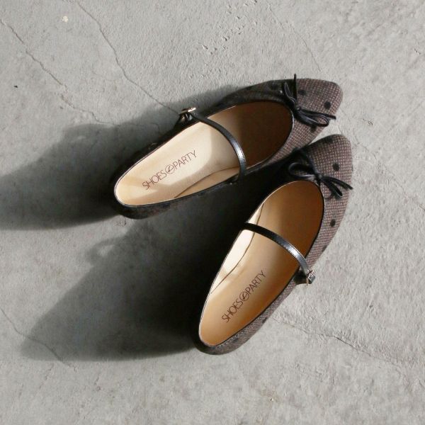 【限量訂製】絨布蝴蝶結瑪莉珍便鞋 