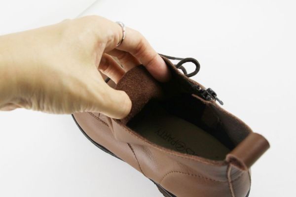 【試穿鞋福利】接單手工製_側U口綁帶短靴 