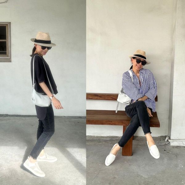 【限量3個現貨】質感灰白皮革雲朵包 