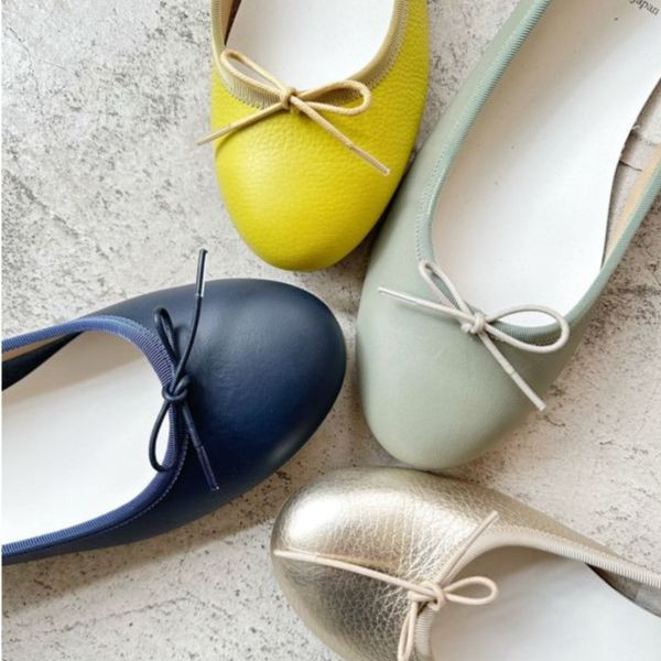 【試穿鞋福利】世界系列_日本製Recipe小圓頭蝴蝶結真皮芭蕾 