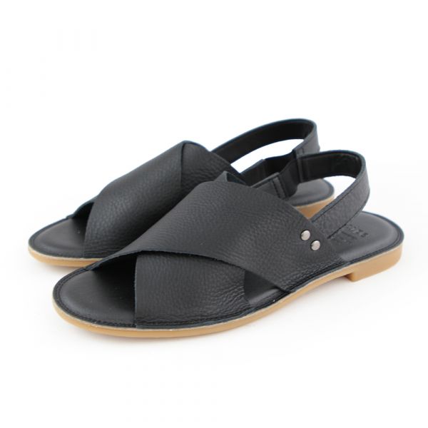 【接單手工製】世界系列_日本製Recipe寬版交叉軟皮涼鞋 