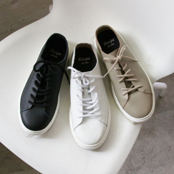 【接單手工製】世界系列_日本製Recipe大人女子素面綁帶休閒鞋 