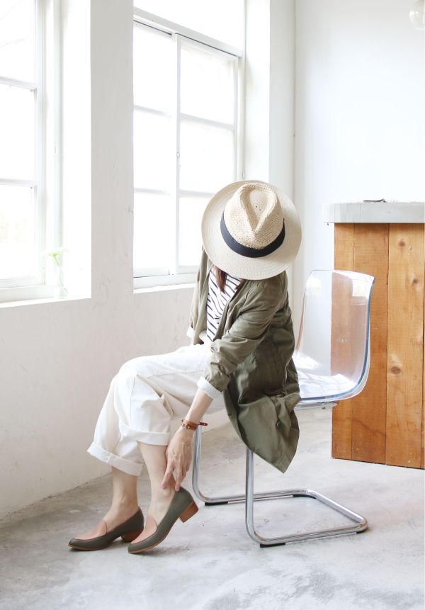 【接單手工製】外尖內圓素面俐落樂福鞋 