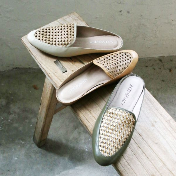 【試穿鞋福利】一套就走，真皮手工編織穆勒鞋 