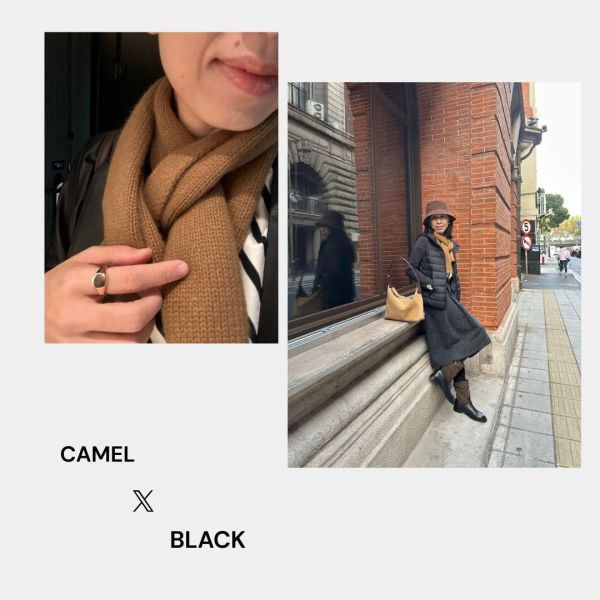 【預購】短版混兔毛圍巾 