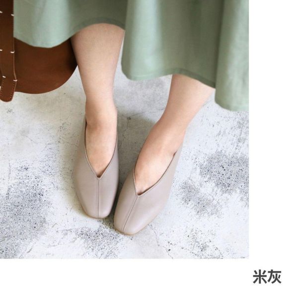 【接訂】世界系列_Recipe真皮V口造型便鞋 