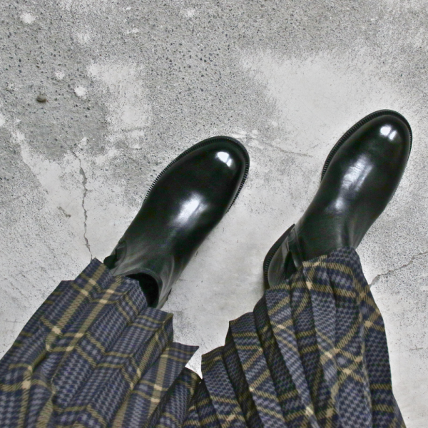 【現貨】世界系列_水洗牛皮鬆緊帶短靴 