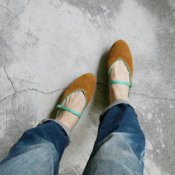 【接單手工製】異素材跳色修飾腳版瑪莉珍 