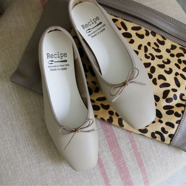 【試穿鞋福利】世界系列_日本製Recipe方頭真皮芭蕾舞鞋 