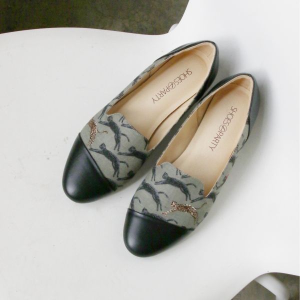 【限量接單17雙】暮色豹影斜拼接歐貝拉 