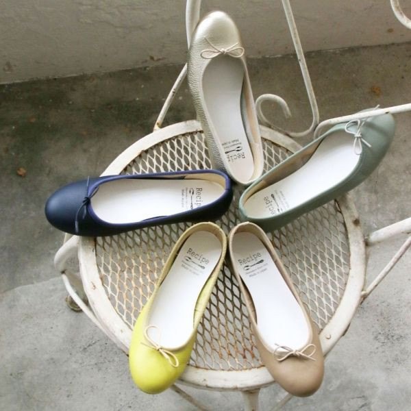 【試穿鞋福利】世界系列_日本製Recipe小圓頭蝴蝶結真皮芭蕾 