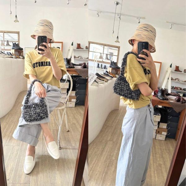 【預購】牛仔編織羽感小提包 