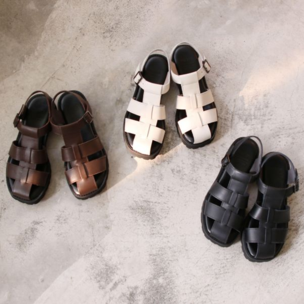 【接單手工製】世界系列_Recipe日系輕量方頭漁夫涼鞋 