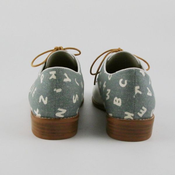 【限量訂製】英文字滾邊綁帶德比鞋 