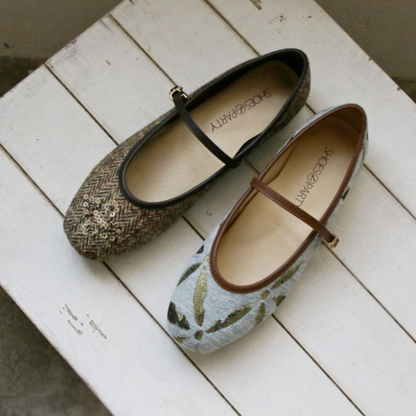 【接單手工製】限量_層次感小方頭瑪莉珍 