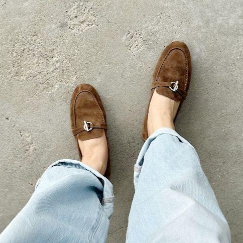 【接單手工製】世界系列_圓方楦精品等級羊絨鎖頭樂福便鞋 