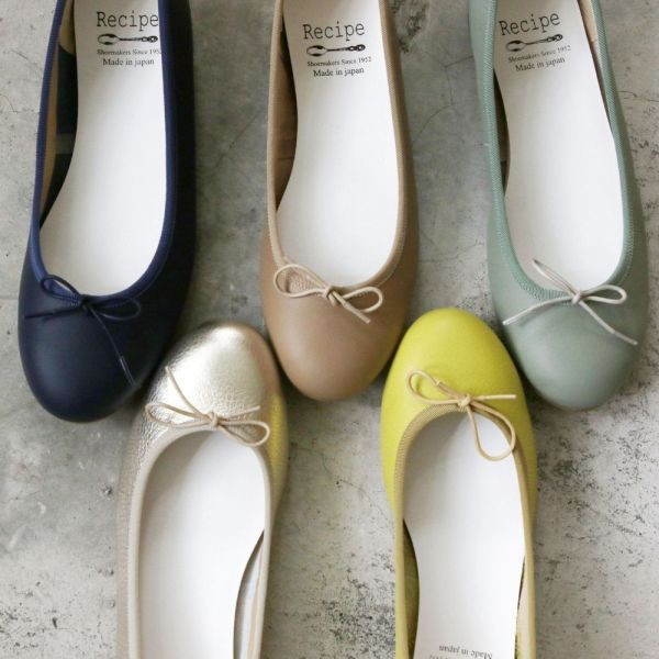 【試穿鞋福利】世界系列_日本製Recipe小圓頭蝴蝶結真皮芭蕾 
